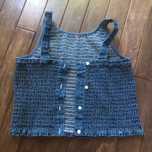 Fits Adult! Vintage Smocked Denim Blouse - Picture 10 of 12